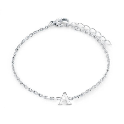 Veloria Stainless Steel  Initial Bracelet