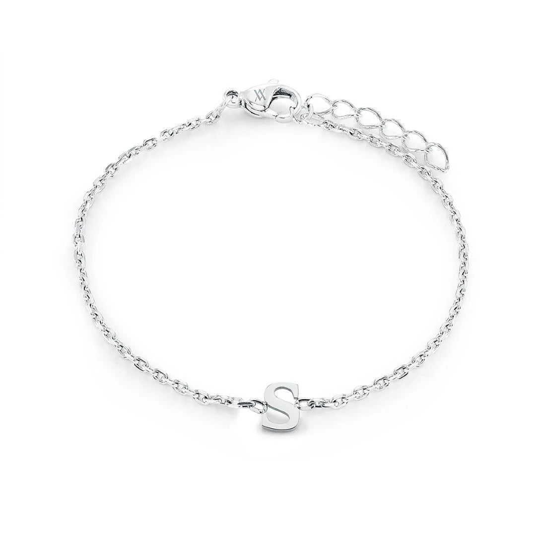 Veloria Stainless Steel  Initial Bracelet