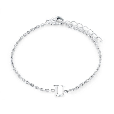 Veloria Stainless Steel  Initial Bracelet