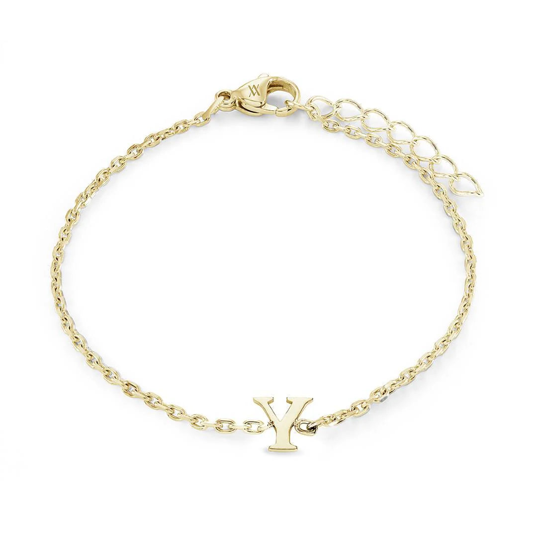 Veloria Stainless Steel  Initial Bracelet