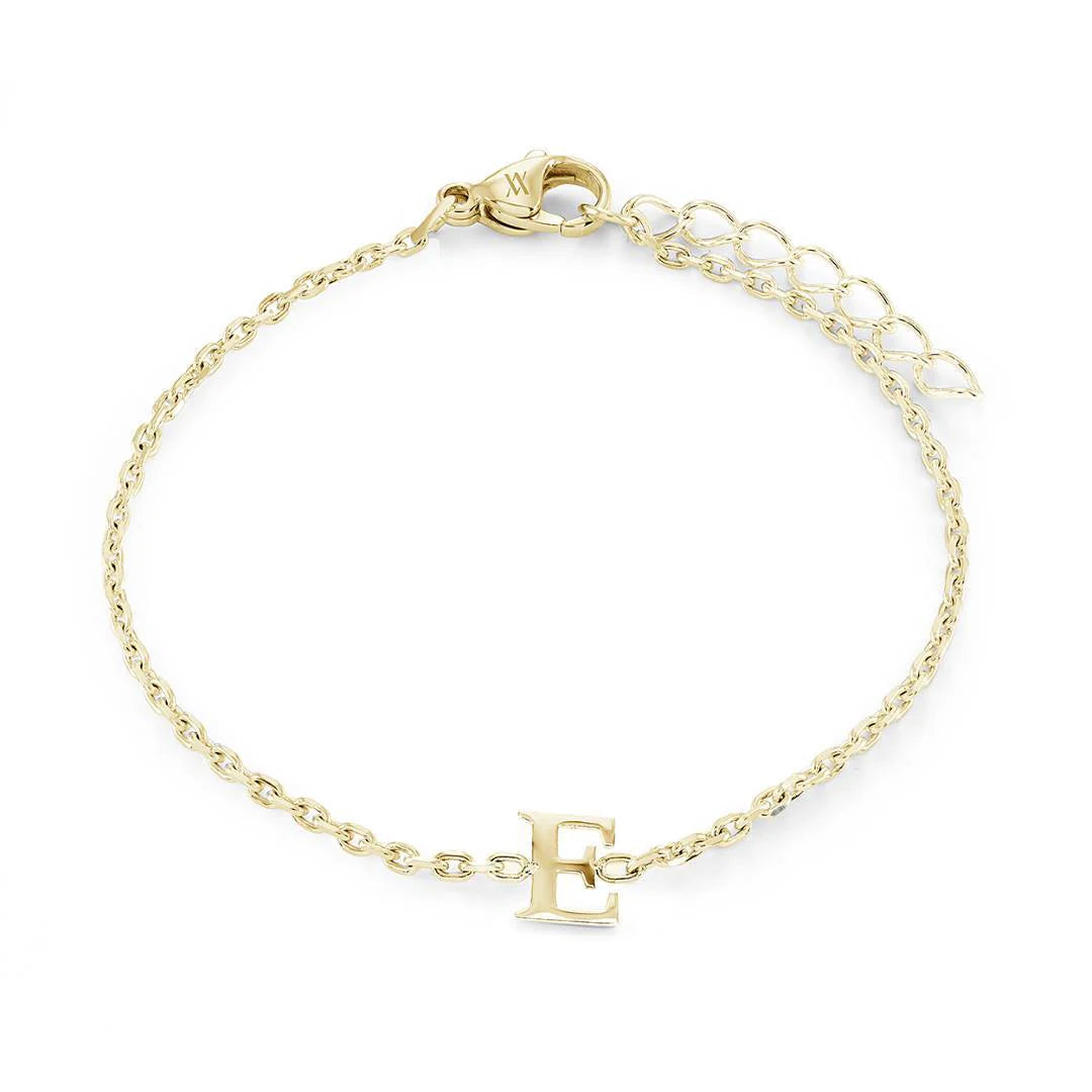Veloria Stainless Steel  Initial Bracelet
