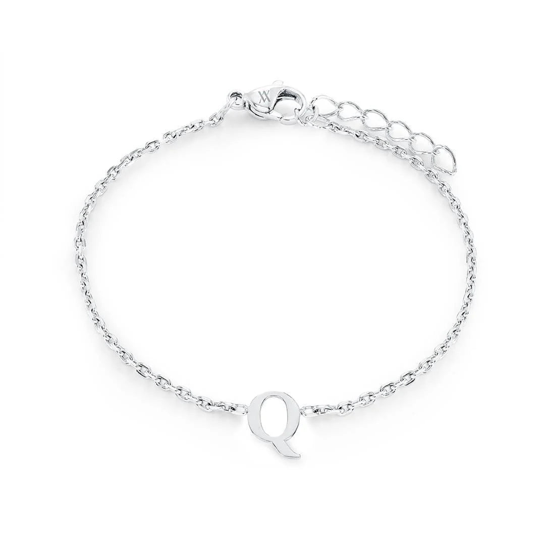 Veloria Stainless Steel  Initial Bracelet