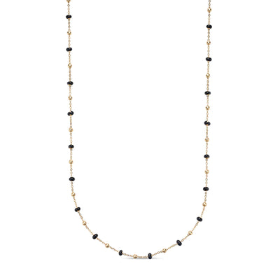 10kt gold Enamel Bead Necklace