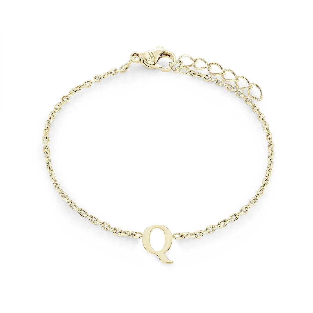 Veloria Stainless Steel  Initial Bracelet