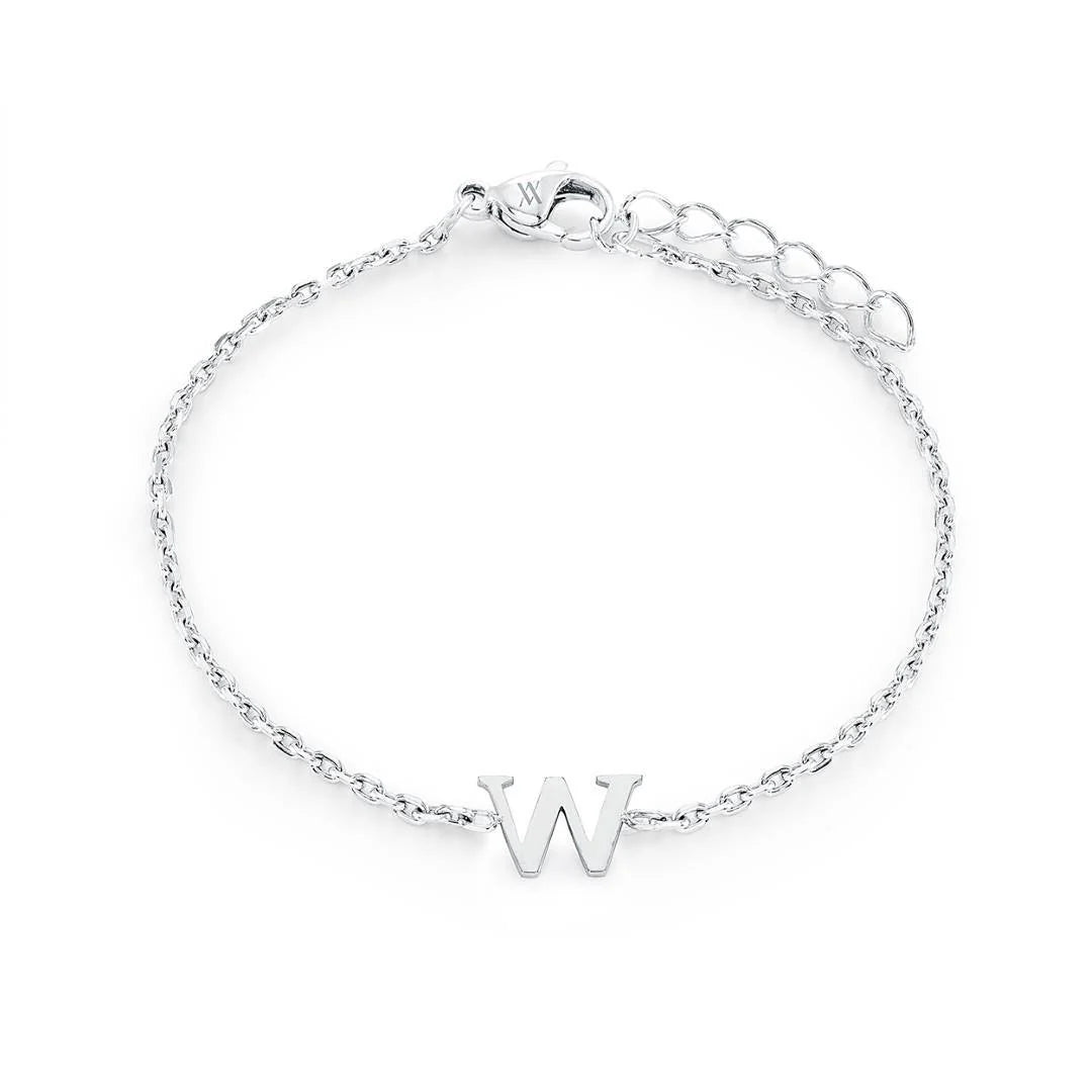Veloria Stainless Steel  Initial Bracelet