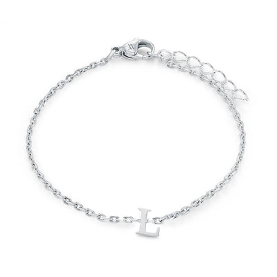 Veloria Stainless Steel  Initial Bracelet