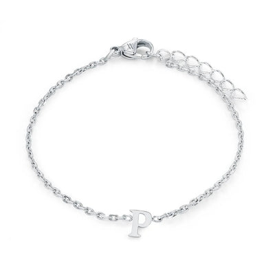 Veloria Stainless Steel  Initial Bracelet