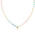 AMEN Gold Heart Necklace with Multicolour Enamel