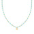 AMEN Gold Heart Necklace with Turquoise Enamel