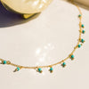 Sterling Silver Gold Plated Anklet with Turquoise Beads