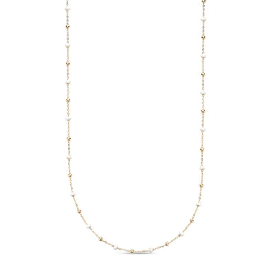 10kt gold Enamel Bead Necklace