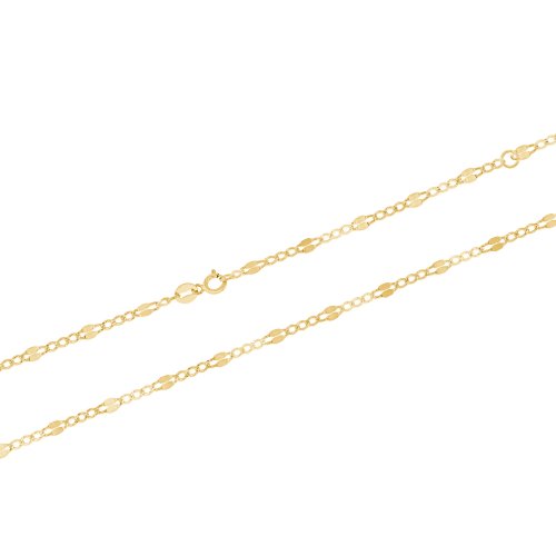 10kt Yellow Gold Fancy Tiny Figaro Anklet