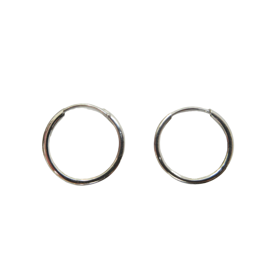 10kt gold 12mm Keeper style Hoop Earrings