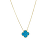Large Turquoise Clover on Chain