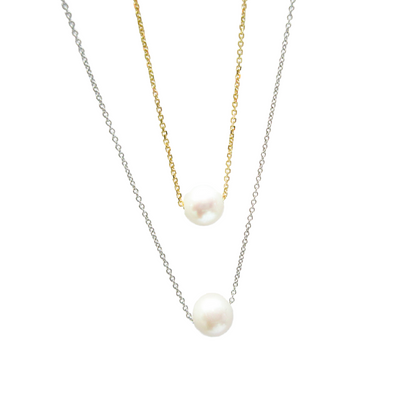 Floating Single Freshwater Pearl Necklace | Alexandra Marks Jewelry