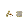 Mother of Pearl Small Clover Stud Earrings