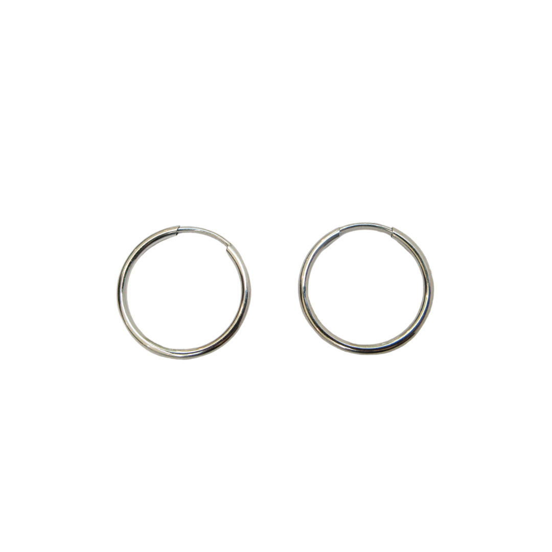 10kt gold 15mm Keeper style Hoop Earrings