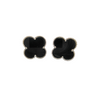 Black Onyx Large Clover Stud Earrings