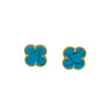 Turquoise Clover studs
