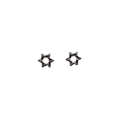 14kt CZ Star of David Screwback studs