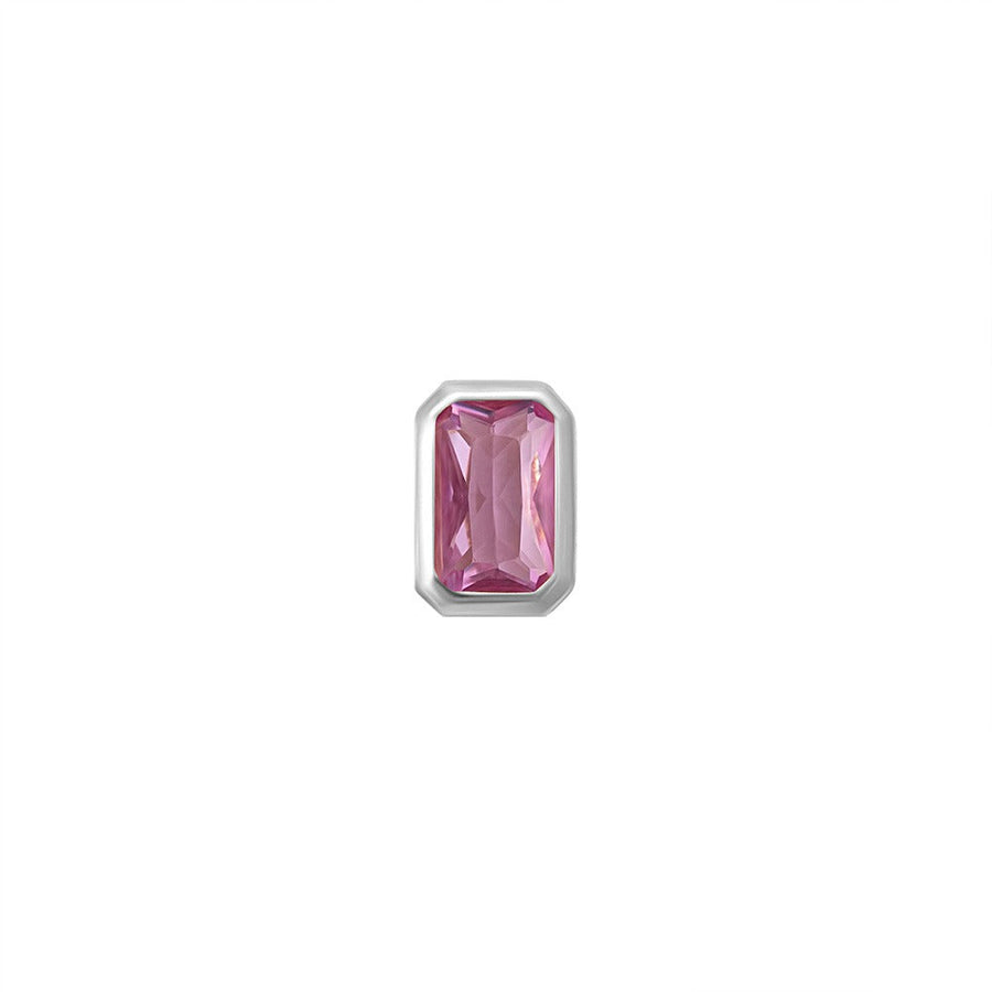 SKINNY SILVER FANCY PINK EMERALD (WHITE)