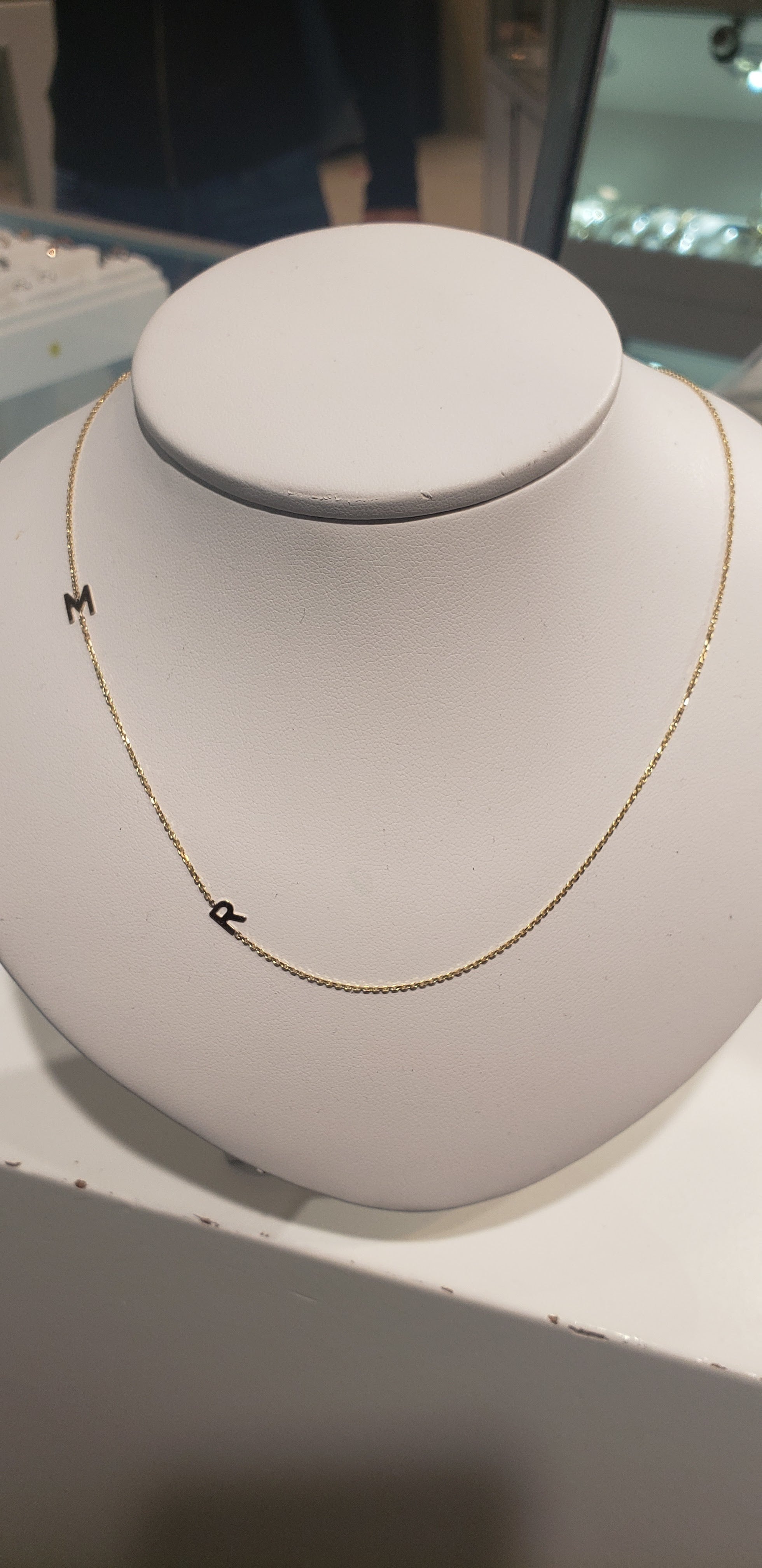Double Initial Necklace in Gold