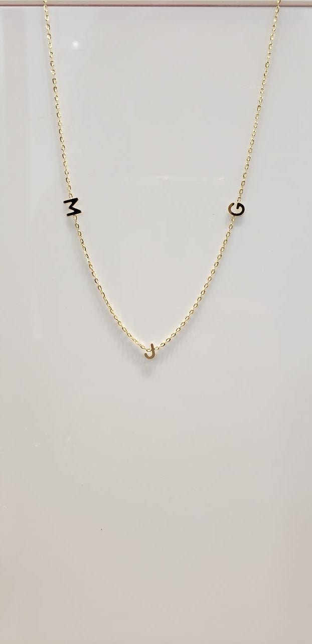 Triple Initial Necklace