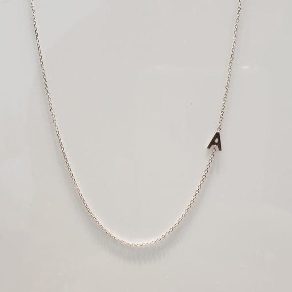 Gold Single Initial Necklace