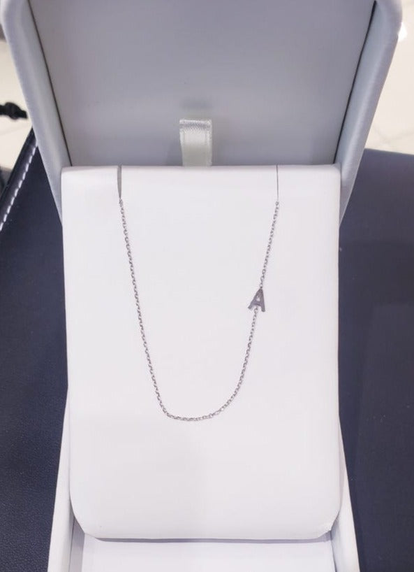 Gold Single Initial Necklace