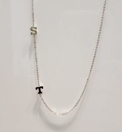 Double Initial Necklace in Gold