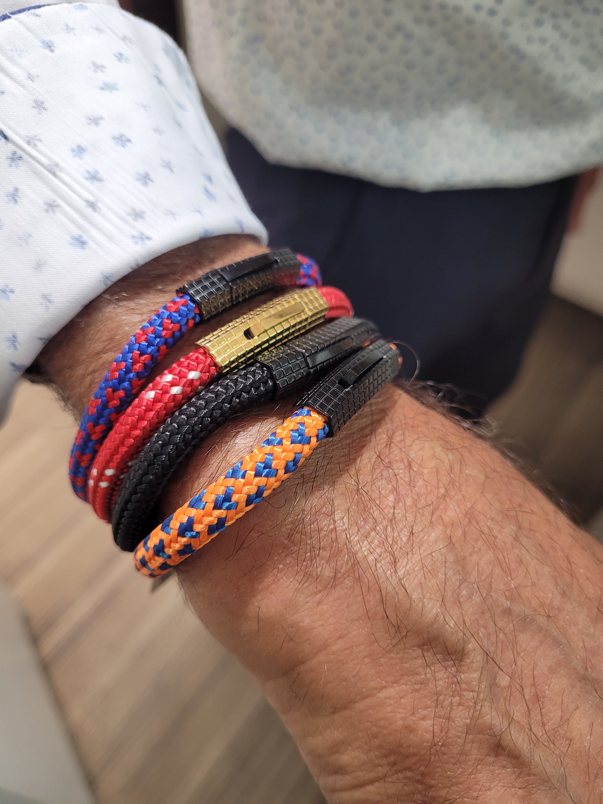 Italgem Blue and Red Paracord Bracelet