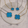 Small Turquoise Clover necklace