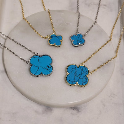 Small Turquoise Clover necklace