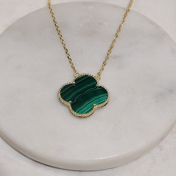 amulet Malachite necklace 4mm×40cm MALACHITE AMULET II necklace – Mazza Boutique