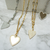 Miss Mimi Large Contour Heart on chain - Gold/Silver