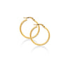 10kt Yellow Gold Tube Hoop Earrings 2mm x 24mm