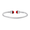 Miss Mimi Red Twist Cable Bangle