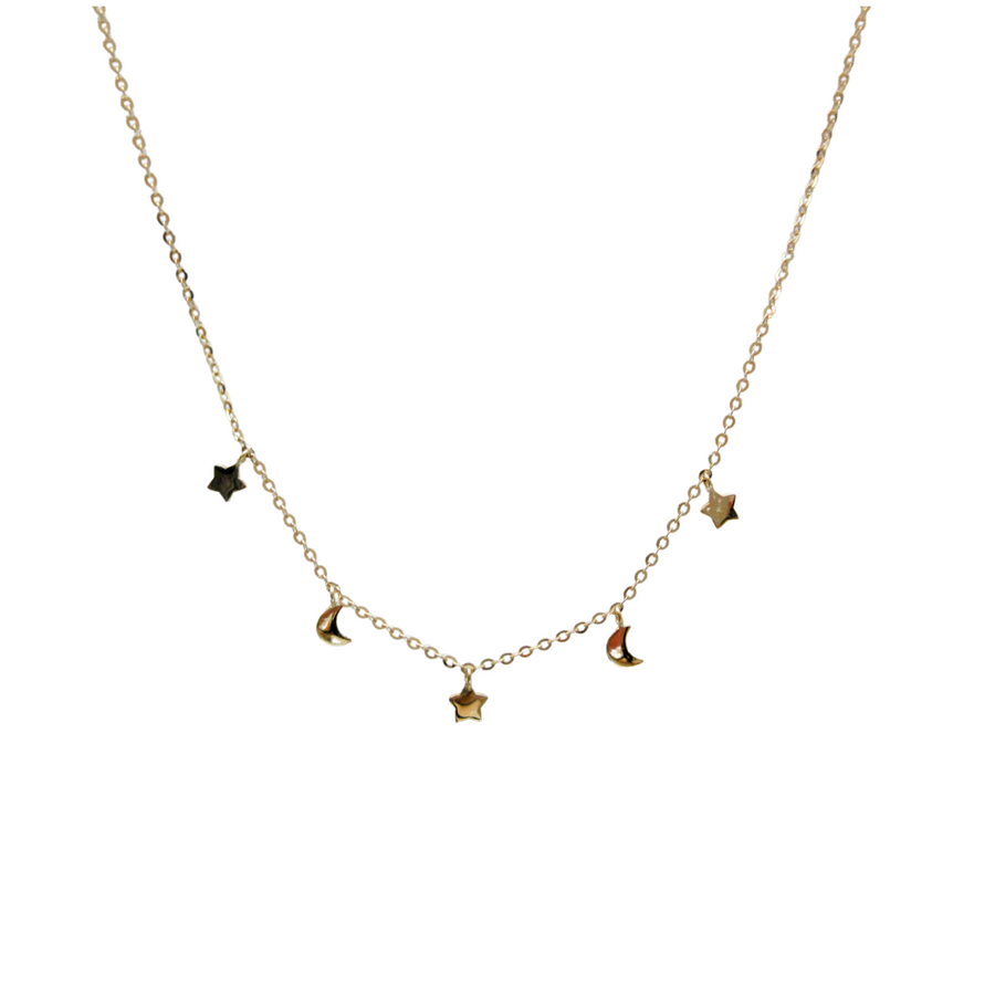 10kt Gold Celestial Necklace