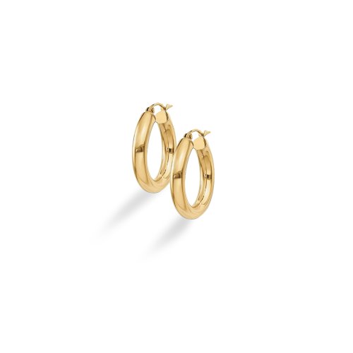 10kt Yellow Gold Tube Hoops 4x18mm