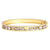 MEDIUM SKINNY SILVER BANGLE (YELLOW)