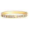 LARGE SKINNY SILVER BANGLE (YELLOW)