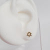 14kt CZ Star of David Screwback studs