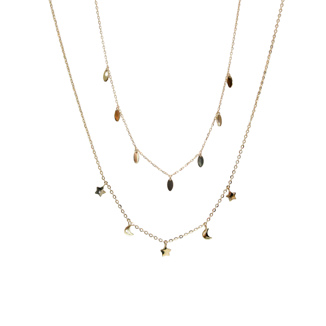 10kt Gold Celestial Necklace