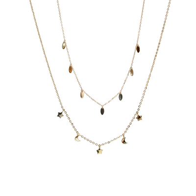 10kt Gold Oval Droplet Necklace