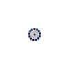 SKINNY SILVER EVIL EYE CHARM (YELLOW)