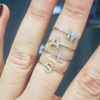 10kt Gold Mini Diamond Initial Ring