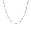 Triclolour gold Bead station necklace