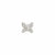 SKINNY SILVER BUTTERFLY CHARM (WHITE)