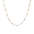 10kt Rose gold with White gold Diamond cut Station Necklace