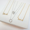 14kt Yellow gold Diamond Love Necklace